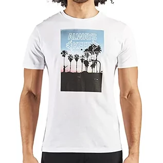 Koszulki męskie - Kappa Tipalm T-shirt męski, biały, L - grafika 1