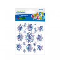 Pozostałe akcesoria dla plastyków - Craft with Fun Ozdoba dekoracyjna Eva Gwiazdki samoprzylepna 34szt 12/288 - miniaturka - grafika 1
