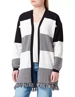 Swetry damskie - usha FESTIVAL Damski kardigan z dzianiny, czarny biały, XS-S - miniaturka - grafika 1