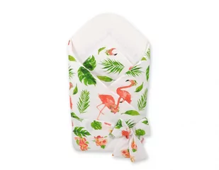 Rożek Miękki Dla Niemowląt Z Wiązaniem - Flamingi Koralowe - Rożki i beciki Rożek Miękki Dla Niemowląt Z Wiązaniem - Flamingi Koralowe - Rożki i beciki - miniaturka - grafika 1