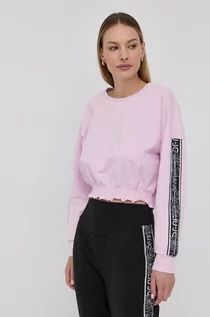 Bluzy damskie - LIU JO bluza damska kolor różowy gładka - grafika 1