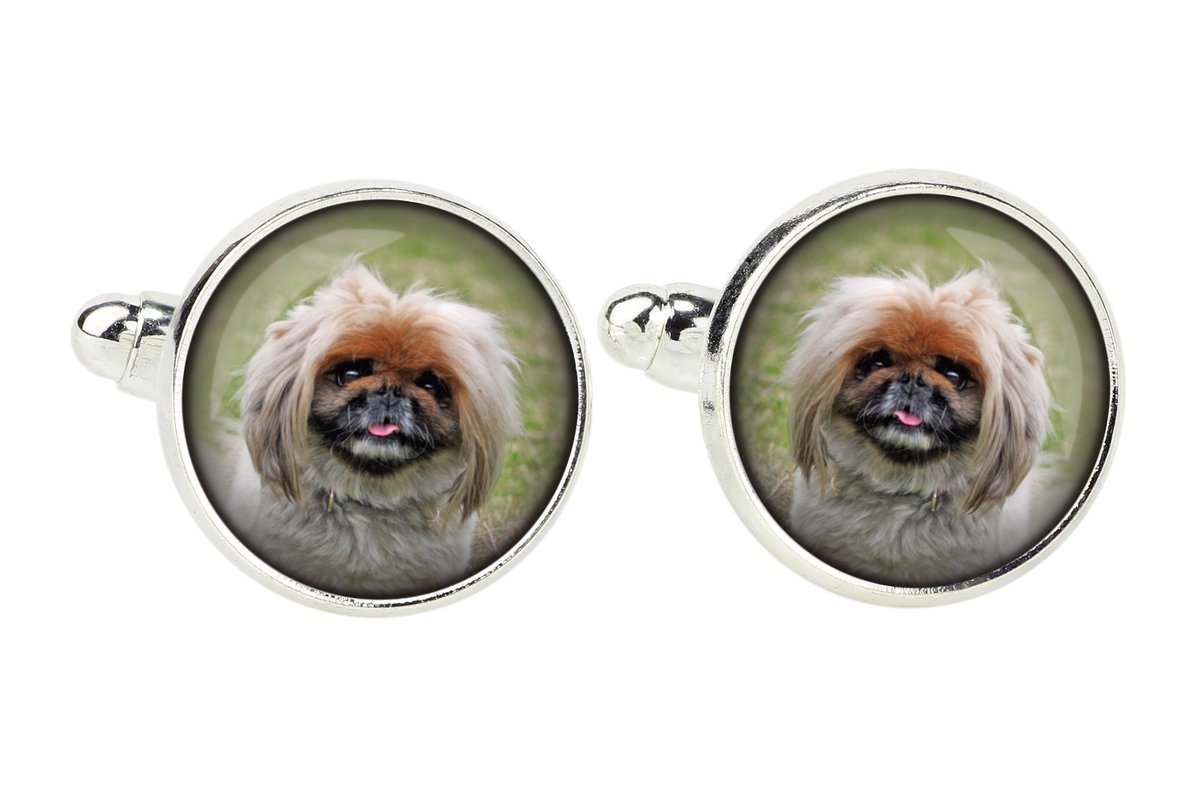 Pekińczyk - spinki do mankietów, ozdoba koszuli, zawieszka do koszuli marki Art-Dog