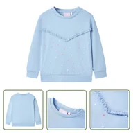 Bluzy dla dziewczynek - Bluza dziecięca - niebieska - 128 - Bluza Dla Dziecka - miniaturka - grafika 1
