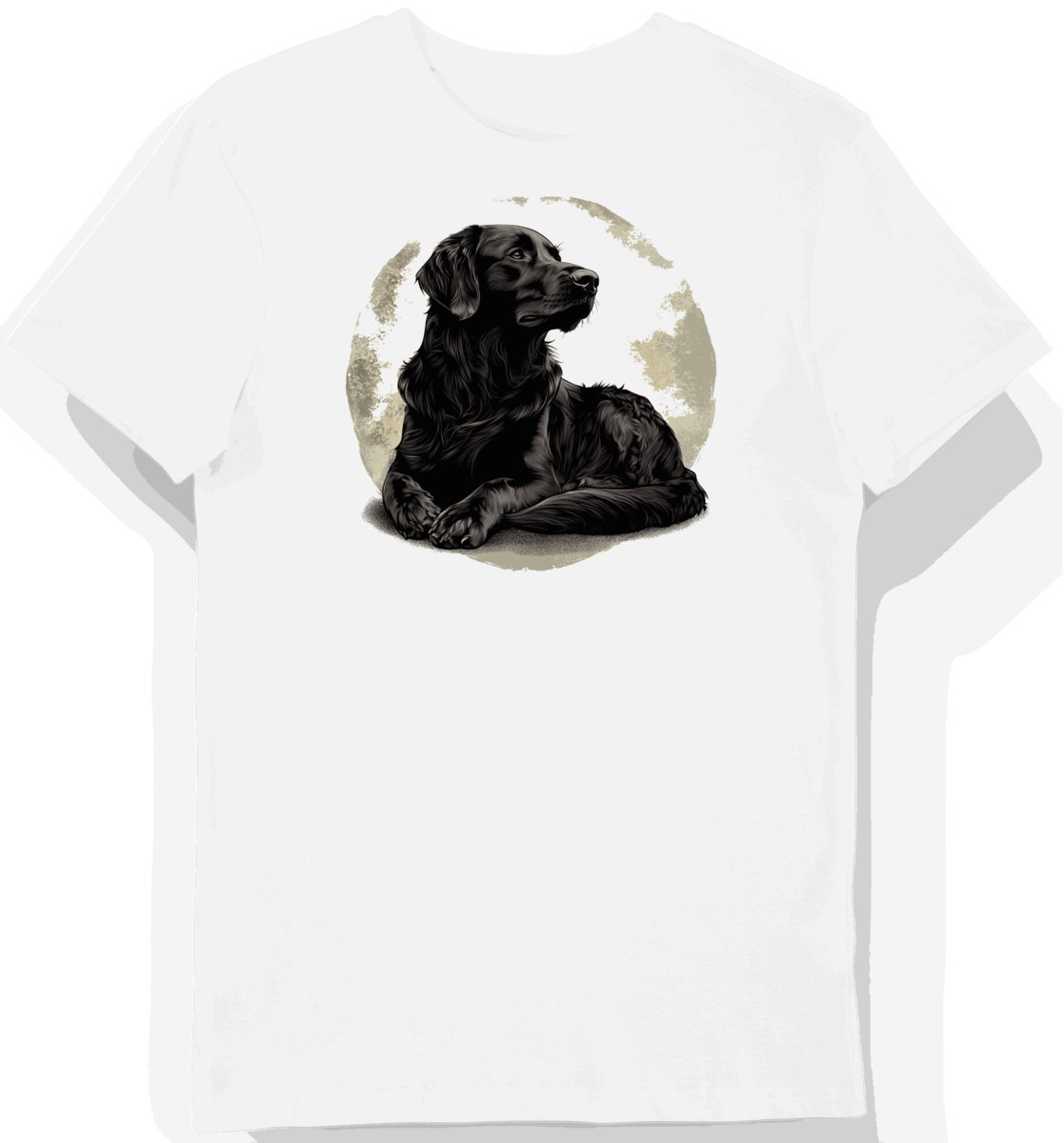 Koszulka męska biała z motywem eleganckiego retrievera 3XL