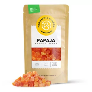 Kandyzowana papaja kostka 250g - Owoce świeże i suszone - miniaturka - grafika 1