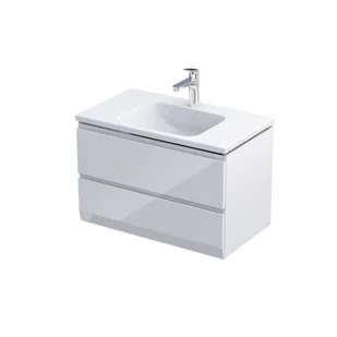 Oristo Brylant szafka z umywalką wisząca 79x50x45 biały połysk OR36-SD2S-80-1-V3/UME-TW-80-91 | - Szafki łazienkowe - miniaturka - grafika 1
