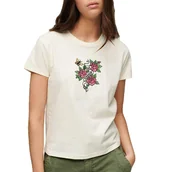 Koszulki i topy damskie - Damska dopasowana koszulka Superdry z haftem w stylu tatuażu - miniaturka - grafika 1