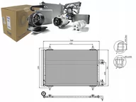 Chłodnice - NISSENS CHŁODNICA KLIMATYZACJI 94560 CITROEN C5 2.0I 16V,2.2 HDI 00 94560 - miniaturka - grafika 1