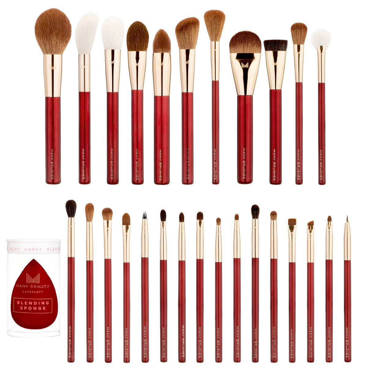 Many Brushes Premium Zestaw 27 profesjonalnych pędzli do makijażu