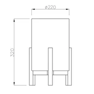 Lampy stojące - Näve Lampa stołowa 3193, drewno, tkanina lniana, wysokość 32cm - miniaturka - grafika 1