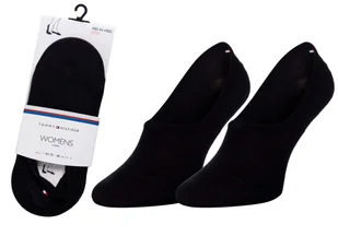 TOMMY HILFIGER DAMSKIE STOPKI MOKASYNY 2P BLACK 383024001 200 - Rozmiar: 39-42 - Skarpetki damskie - miniaturka - grafika 1