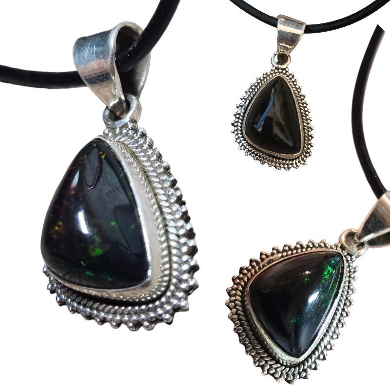 ankabizuteria.pl Piękna zawieszka srebrna oksydowana UNIKAT z czarny