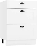 Szafki kuchenne - Szafka kuchenna stojąca 60 ADELE D60 S/3 biała mat STOLKAR - miniaturka - grafika 1
