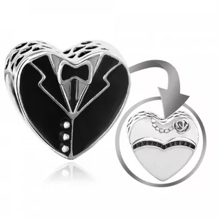 Murrano Charms Zawieszka Koralik 925 PARA MŁODA SR-363 - Charmsy - miniaturka - grafika 1