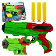 Zabawki militarne - Pistolet na strzałki piankowe Zabawkowy na miękkie pociski zielony broń - miniaturka - grafika 1