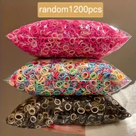 Ozdoby do włosów - TEMU 600/900/1200 szt. Gumki do włosów dla kobiet, modne i urocze, miękkie, wysokoelastyczne, w różnych kolorach – idealne na co dzień i prezent - miniaturka - grafika 1