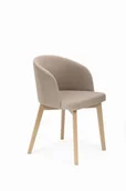 Krzesła - Flavio 2 krzesło tapicerowane beżowe nogi dąb artisan - miniaturka - grafika 1