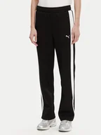Spodnie sportowe damskie - Puma Spodnie dresowe T7 Always On 629797 Czarny Straight Fit - miniaturka - grafika 1
