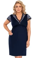 Piżamy damskie - Koszula nocna plus size Deborah, Kolor granatowy, Rozmiar 3XL, Donna - Primodo.com - miniaturka - grafika 1