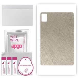 folia naklejka skórka strukturalna na TYŁ do Lenovo Tab K11 - Tytan Srebrny - apgo SKINS - Akcesoria do tabletów i e-booków - miniaturka - grafika 1