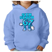 Bluzy dla dziewczynek - BLUZA DZIECIĘCA Z KAPTUREM 67 SIX SEVEN KLOCKI VIRAL 104 PREZENT - miniaturka - grafika 1