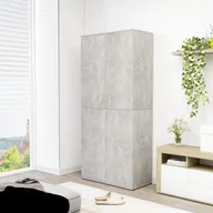Szafki na buty - Szafka na buty beton szara 80x39x178 cm materiał drewnopochodny - miniaturka - grafika 1