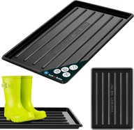 Szafki na buty - KOTARBAU® Ociekacz na buty 45x30cm Mata na buty z podwyższoną krawędzią Ociekacz na buty Plastikowy stojak na buty Ociekacz na buty dla zwierząt domowych Czarny - miniaturka - grafika 1