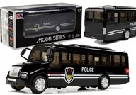 Samochody i pojazdy dla dzieci - Model Import LEANToys Autobusu Bus Policyjny Świeci Czarny 4043 - miniaturka - grafika 1