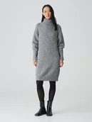 Sukienki - OPUS Sukienka dzianinowa w kolorze szarym - miniaturka - grafika 1