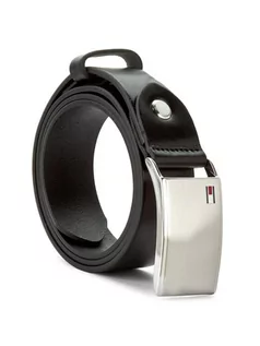 Paski - Tommy Hilfiger Pasek Męski Th Plaque Belt 3.5 Adj AM0AM01995 Czarny - grafika 1