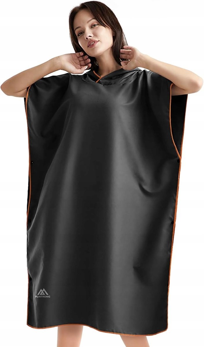 PONCZO PLAŻOWE Z MIKROFIBRY UNIWERSLANE 110x80 SZYBKOSCHNĄCE Z KAPTUREM