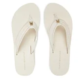 Klapki i japonki damskie - Japonki Tommy Hilfiger Th Stripes Beach Sandal FW0FW08528 Biały - miniaturka - grafika 1