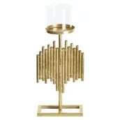 Świeczniki - Świecznik metalowy 47 cm złoty NIAS - miniaturka - grafika 1