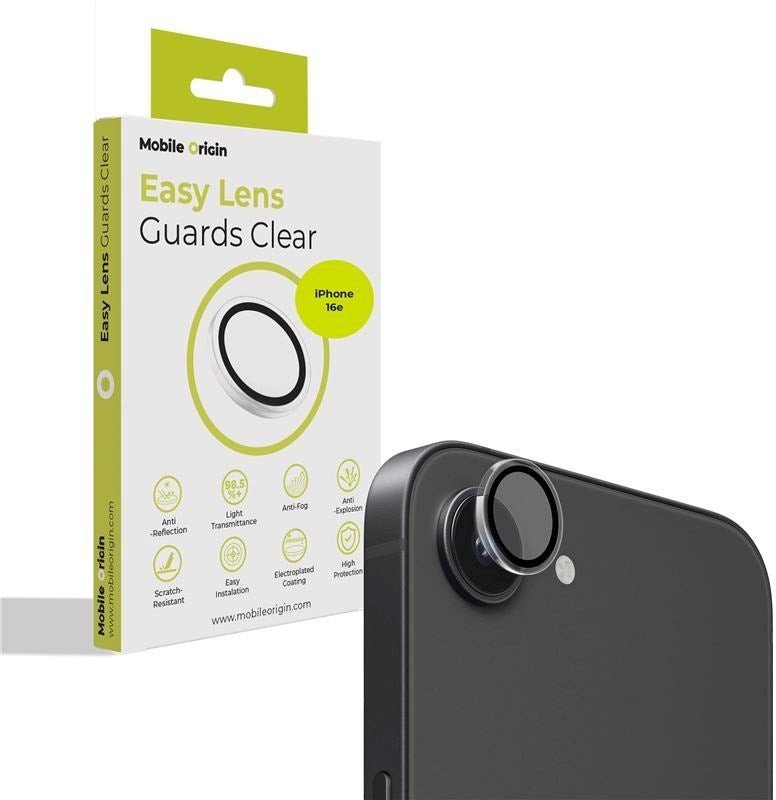 Mobile Origin Easy Lens guards, clear- iPhone 16e