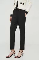 Spodnie damskie - Artigli spodnie damskie kolor czarny fason cygaretki high waist - miniaturka - grafika 1