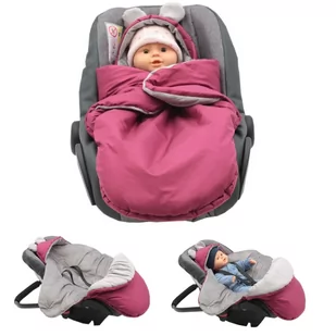 Culbaby, Śpiworek Myszka do wózka/fotelika/gondoli, ortalion bordo/minky szary - Śpiworki dla dzieci Culbaby, Śpiworek Myszka do wózka/fotelika/gondoli, ortalion bordo/minky szary - Śpiworki dla dzieci - miniaturka - grafika 1