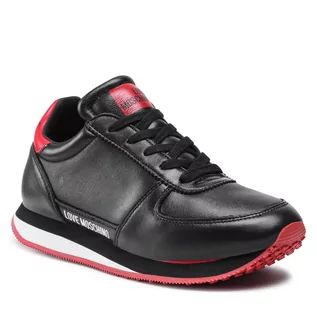 Sneakersy damskie - Love Moschino Sneakersy JA15332G1EIE0000 Nero - grafika 1