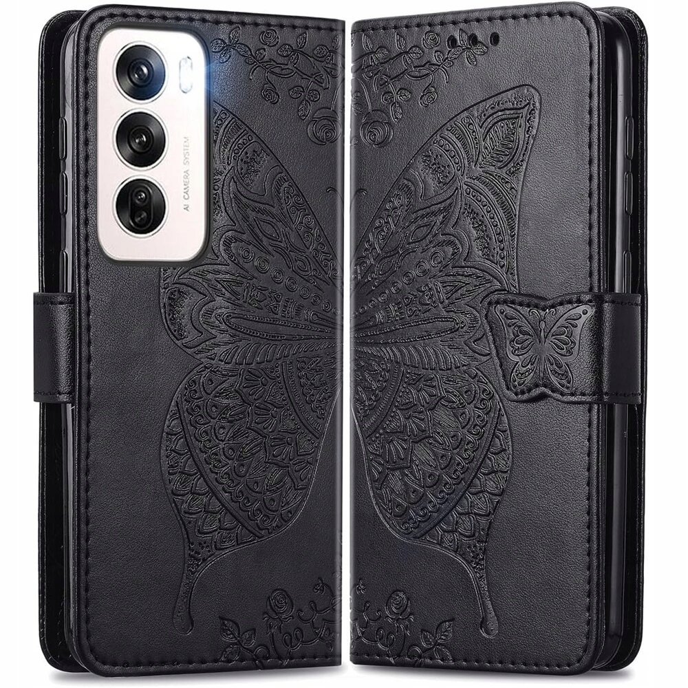 Etui Z Klapką Do Oppo Reno 12 Pro Case Obudowa Futerał Portfel Pokrowiec