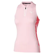 Koszulki sportowe damskie - Damski podkoszulek Mizuno Daybreakers Printed Tank W Barely Pink S - miniaturka - grafika 1