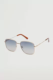 Okulary przeciwsłoneczne - Mango okulary przeciwsłoneczne damskie kolor złoty - grafika 1
