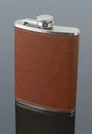 Piersiówki - Piersiówka Brązowa Skóra 8ml 240oz 6-3286 - miniaturka - grafika 1