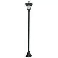 Lampy ogrodowe - Luxform Global B.V. Lampa solarna LED Casablanca na słupku, czarna, 31159 31159 - miniaturka - grafika 1