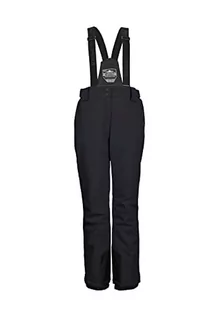 Spodnie damskie - Killtec Damskie spodnie funkcyjne/spodnie narciarskie ze zdejmowanymi szelkami, ochrona krawędzi i pas śnieżny - KSW 249 WMN SKI PNTS, czarno-niebieskie, 40, 37559-000 - grafika 1