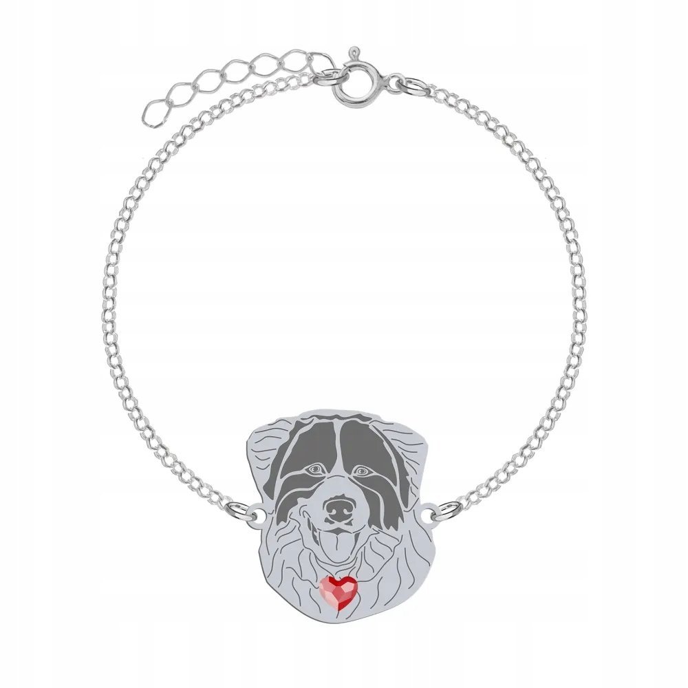 Bransoletka Srebrna Bośniacko-Chorwacki Pies Pasterski 925 Prezent GRAWER