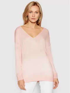 Swetry damskie - Guess Sweter W1GR14 Z2UA0 Różowy Regular Fit - grafika 1