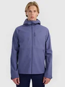 Kurtki i kamizelki sportowe męskie - 4F Kurtka softshell wiatroodporna membrana 10000 męska - granatowa 3XL - miniaturka - grafika 1