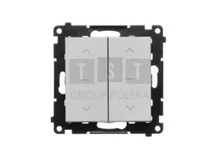 Kontakt Simon Przycisk żaluzjowy podwójny 1-0-2 Simon 55 - aluminium mat - Wyłączniki światła i elektryczne - miniaturka - grafika 1