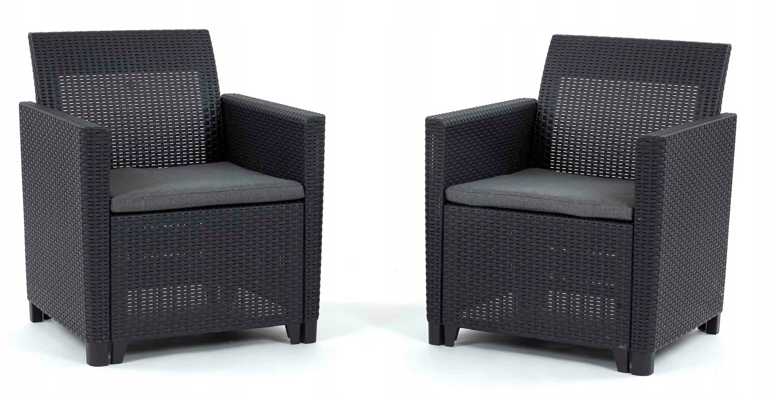 Keter Zestaw melbli ogrodowych Marie Duo dla 2 osób grafitowy z poduszkami