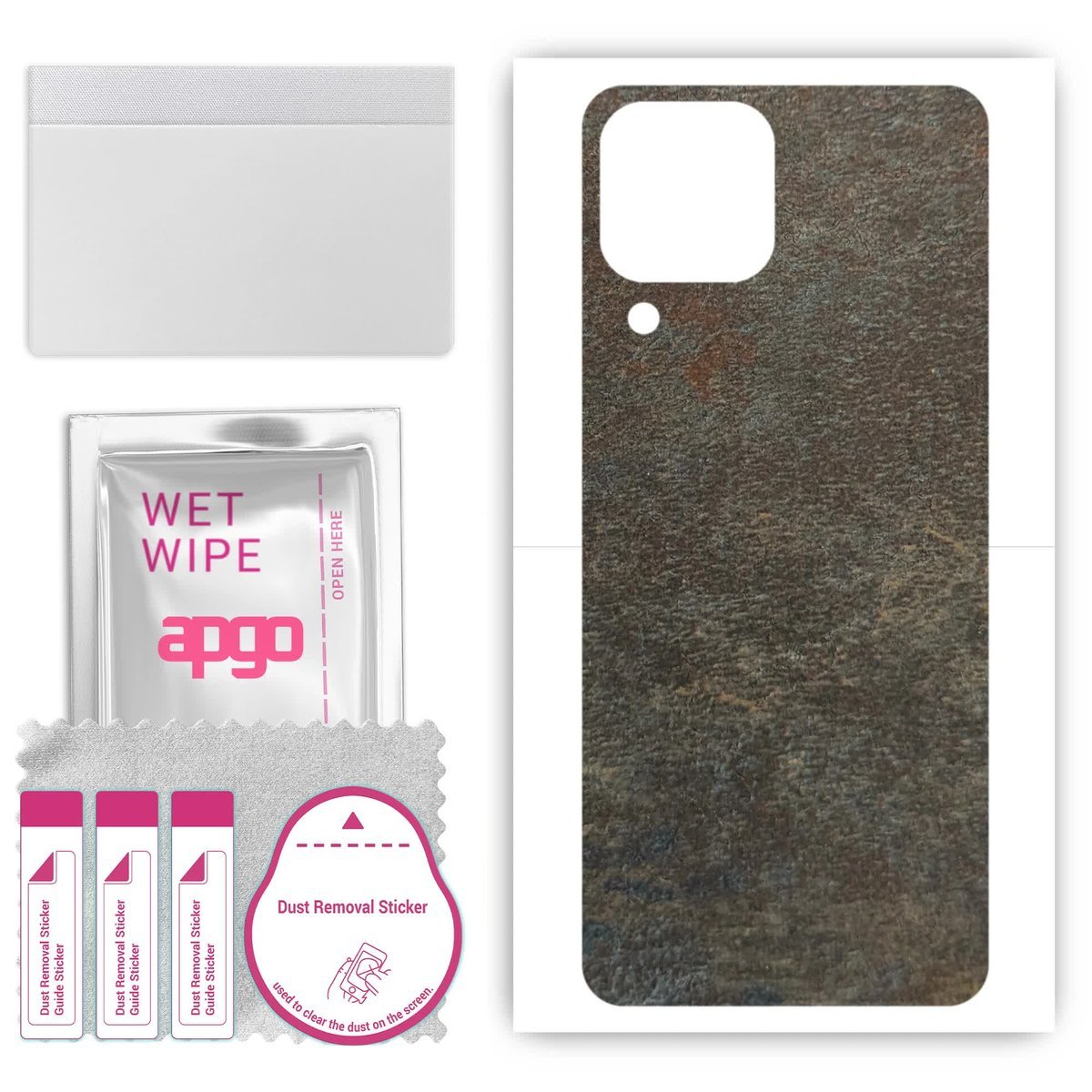 Folia naklejka skórka strukturalna na TYŁ do Samsung Galaxy F62 - Kamień Księżycowy - apgo SKINS