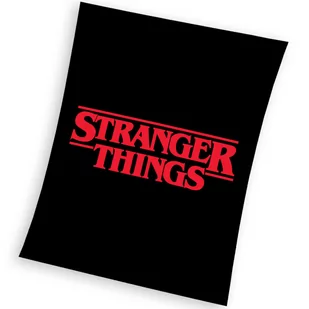 Carbotex Kocyk dziecięcy Stranger Things Black 150 x 200 cm - Koce i narzuty dla dzieci - miniaturka - grafika 1